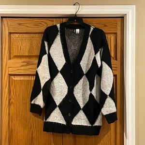 Women’s size small black and white sweater Cardigan.